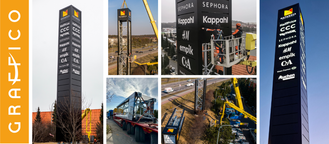 Pylon Graffico dla Parku Handlowego Matarnia