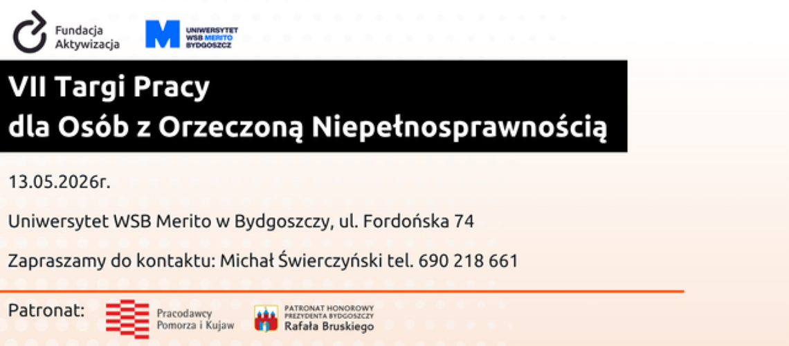 Patronujemy VII Targom Pracy dla Osób z Niepełnosprawnościami