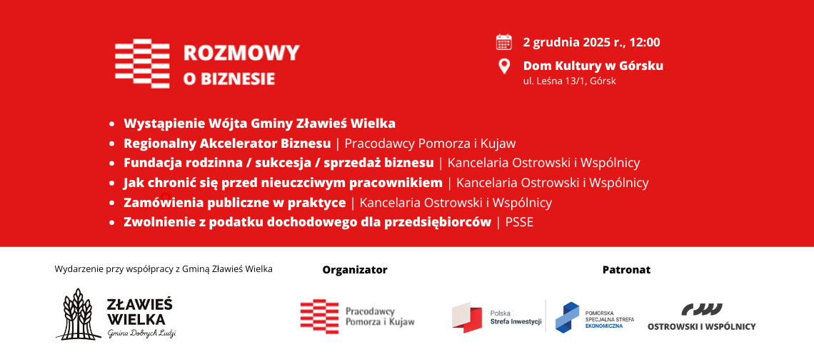 ROZMOWY O BIZNESIE | Spotkanie w Gminie Zławieś Wielka